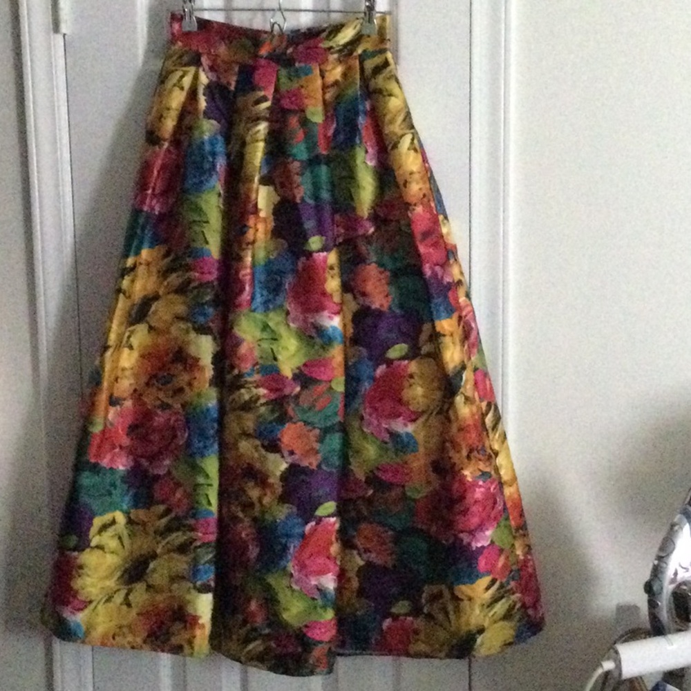 Colorful Floral Maxi Skirt